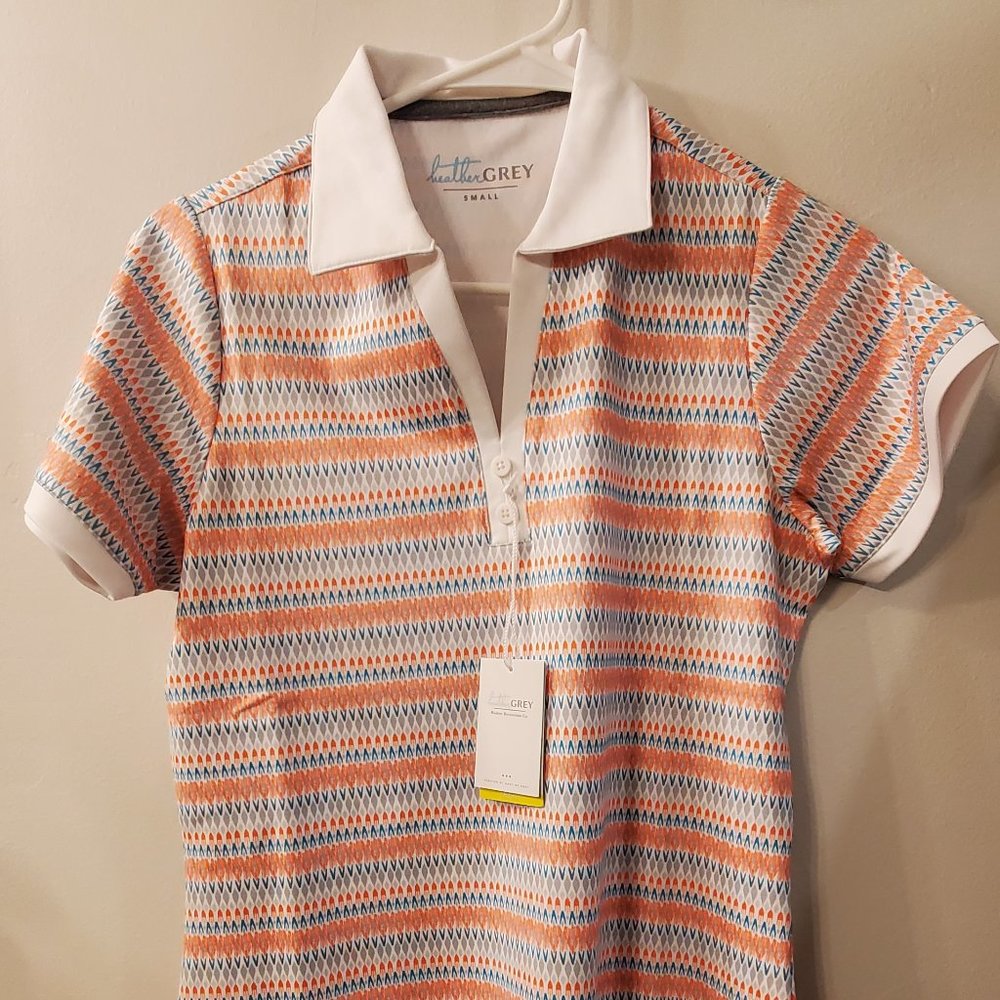 Heather Gray "Jami" Sleeveless Polo NWT